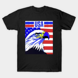 american bald eagle usa flag shirt 4th of july eagle usa T-Shirt